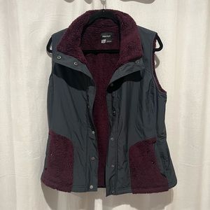Marmot snap button fuzzy vest